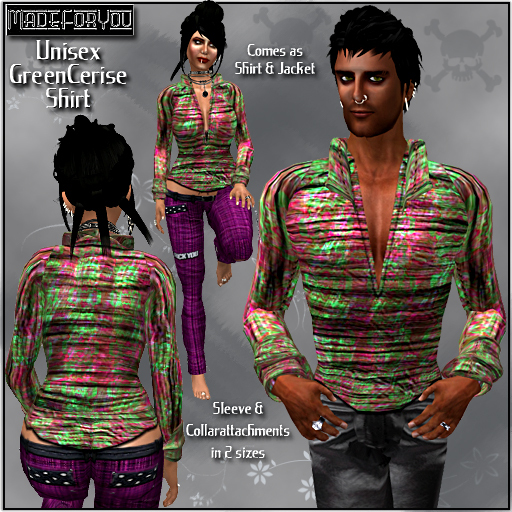 Unisex-GreenCeriseShirt/MadeForYou