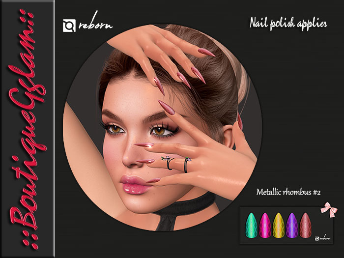 ::BG:: Nails polish - Metallic rhombus #2