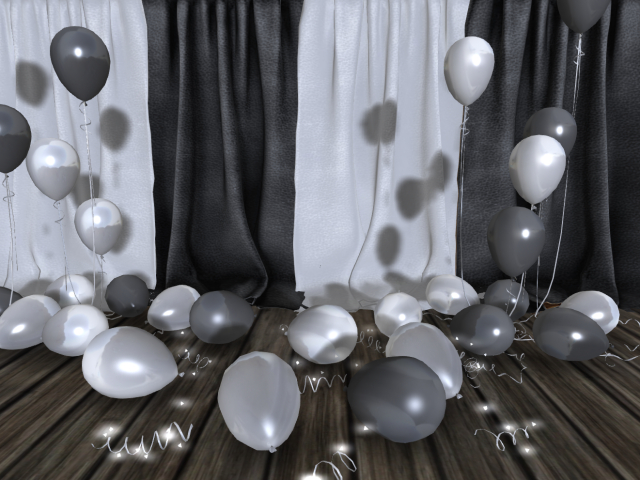 New Year / Party.- White and Silver