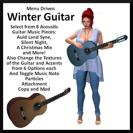Menu Driven Winter Acoustic Guitar