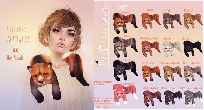 .Birdy. Foxy Neck snuggler {Biscuit} Dipped [BOX]
