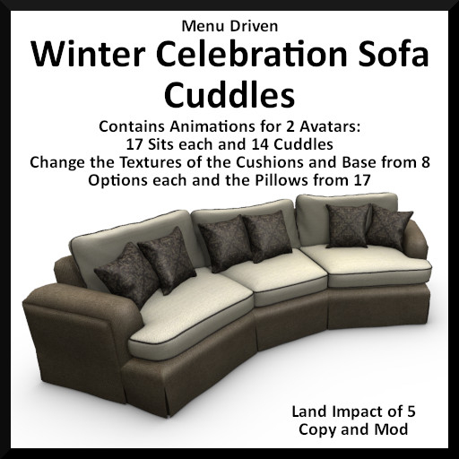 Menu Driven Winter Celebration Sofa - Cuddles