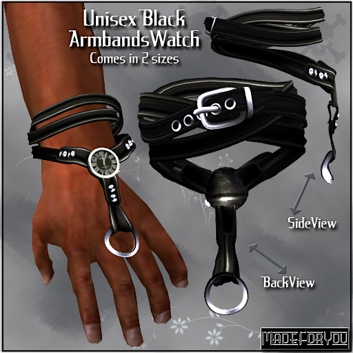 UnisexBraceletWatch-Black/MadeForYou