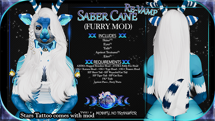 FK* Sabercane ☾☾Blue☽☽ ☾☾Furry Mod☽☽ ☾☾BOM☽☽