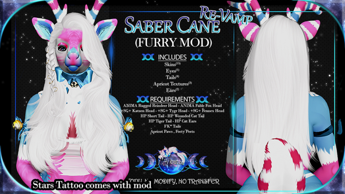 FK* Sabercane ☾☾Cottoncandy☽☽ ☾☾Furry Mod☽☽ ☾☾BOM☽☽
