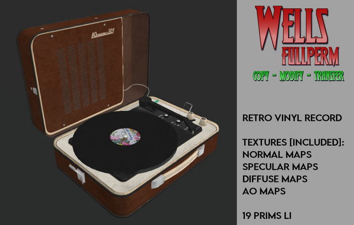 Second Life Marketplace - [WFP] - Retro Vinyl Record