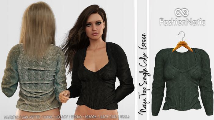Naya Sweater Green - Maitreya, Lara Petite, Kupra , Legacy, Nerido, Reborn, Juicy, Rolls - FashionNatic