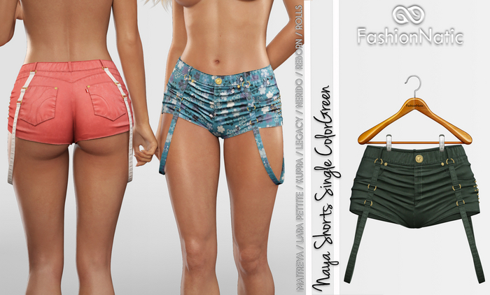 Naya Shorts Green - Maitreya, Petite, Kupra Original, Legacy, Reborn, Juicy Rolls - FashionNatic