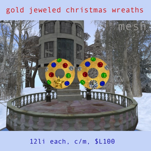 gold jeweled christmas wreaths