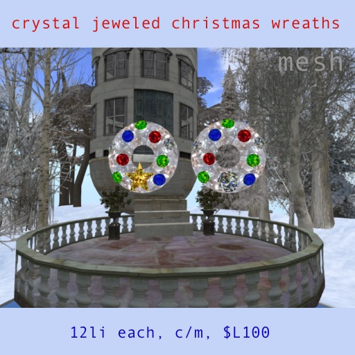 crystal jeweled christmas wreaths