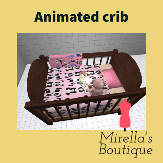 Crib for baby avatar and parent GIRL