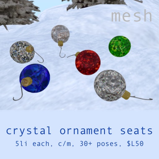 crystal ornament seats