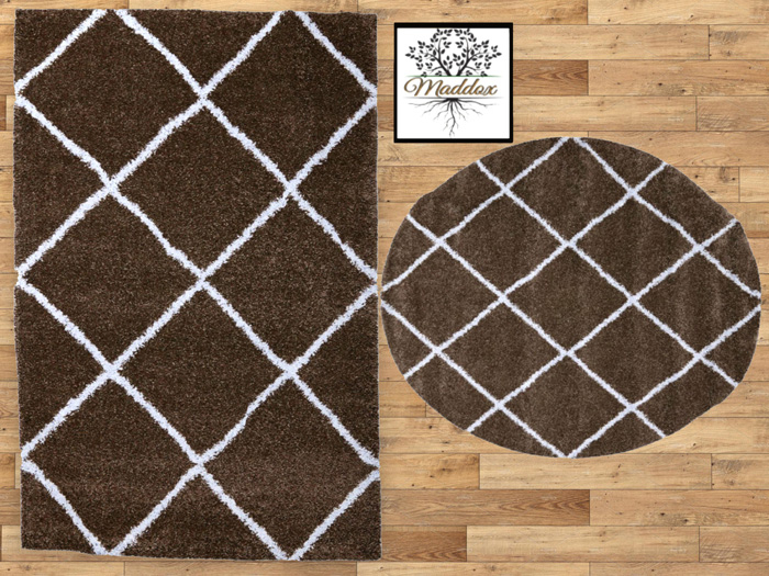 Maddox - Rug Set-Trellis large print-brown