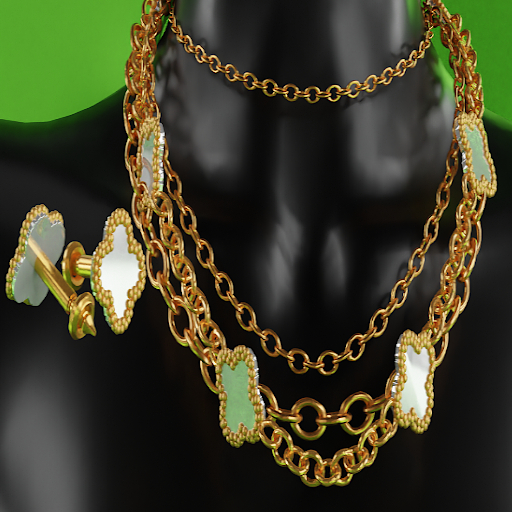 BWOKE "CLEEFY' CHAIN/EARRING/ANKLET