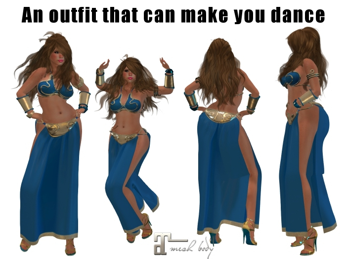 Blue-Gold Dance Dress (boxed)