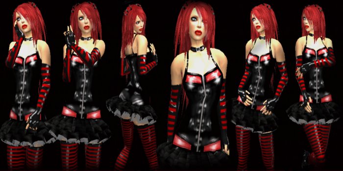 Latex witch black/red