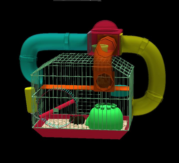 [ free bird ] My Pet Hamster Cage - Cozy Coral RARE