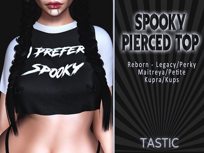 Tastic-Spooky Pierced Top 