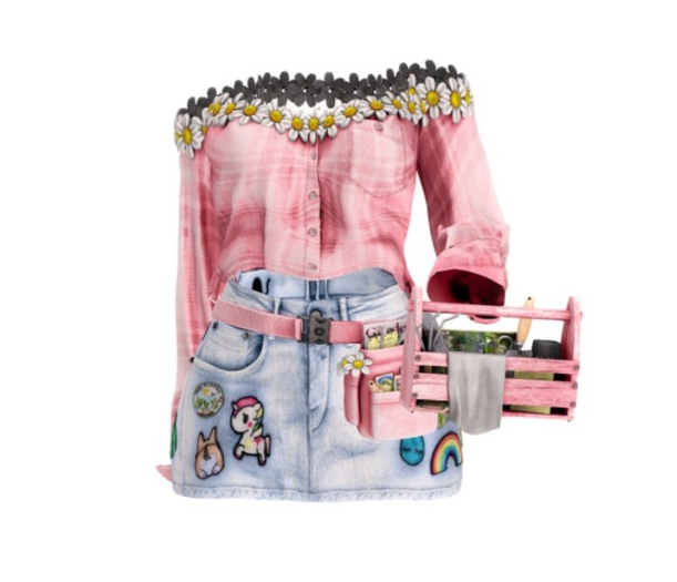 Mug - Gardening Gal Outfit pink RARE - maitreya -
