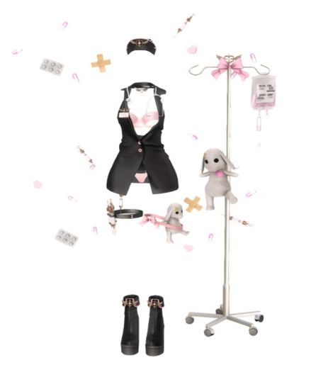 *Tentacio* Tamsy nurse complete set black + RARE maitreya