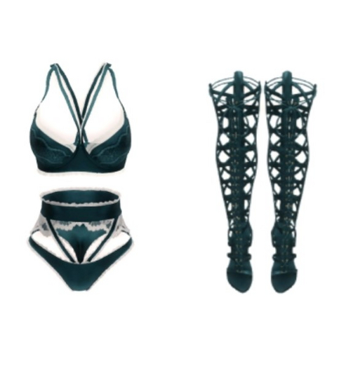 [The Forge] Sabine Lingerie Complete set CYAN rare maitreya