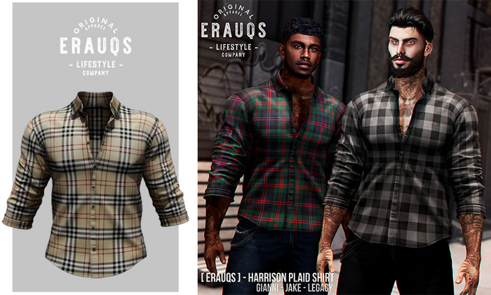 [ ERAUQS ] - Harrison Plaid Shirt - 05