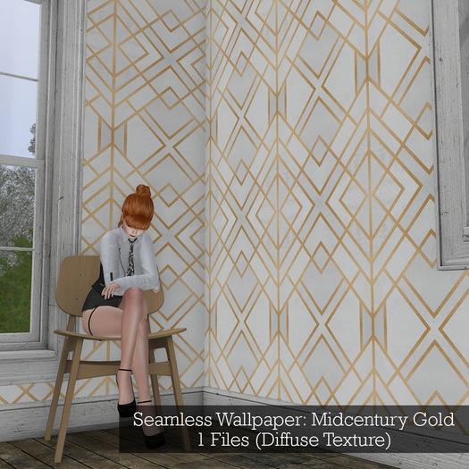 Seamless Texture Wallpaper Midcentury Gold