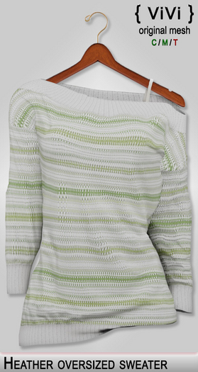 { ViVi } Heather - Oversized Sweater - Green