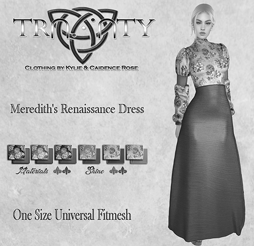 Trinity - DEMO Meredith's Renaissance Dress w/hud (Universal Size (One size fits all))