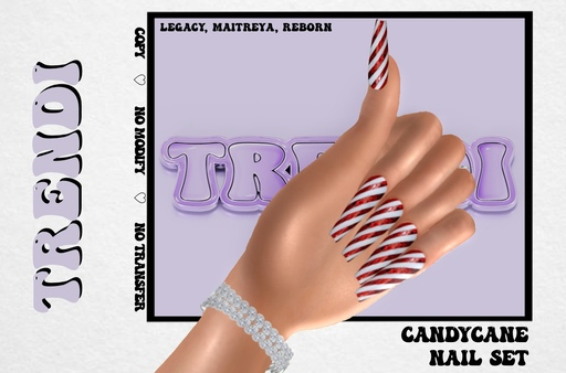 TRENDI. Candycane Nails