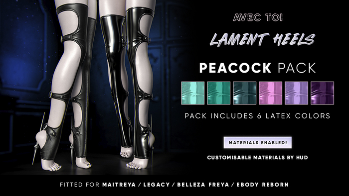 AVEC TOI - Lament Heels PEACOCK PACK
