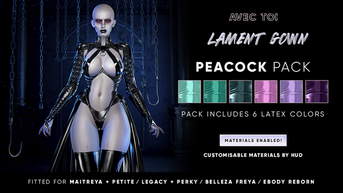 AVEC TOI - Lament Gown PEACOCK PACK