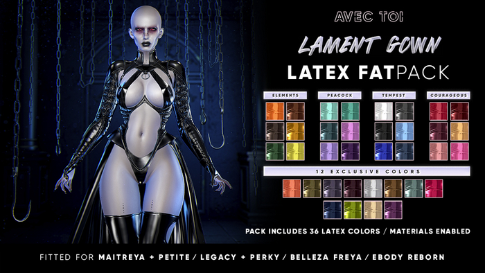 AVEC TOI - Lament Gown LATEX FATPACK