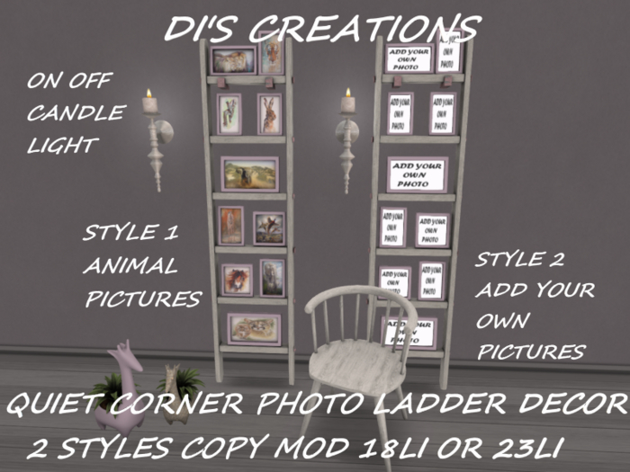 QUIET CORNER PHOTO LADDER DECOR