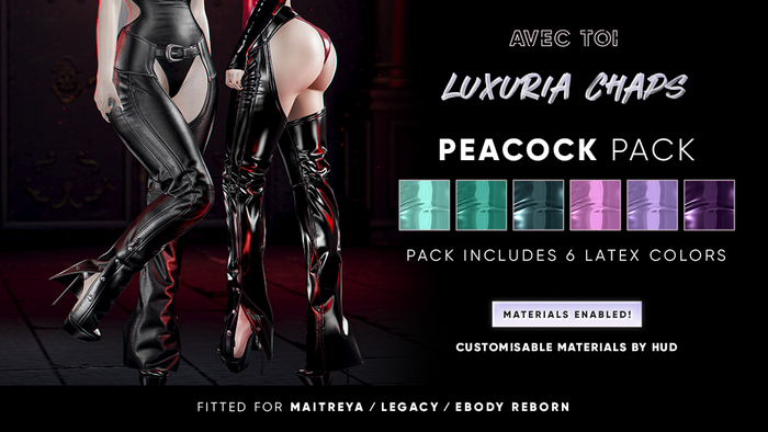 AVEC TOI - Luxuria Chaps PEACOCK PACK