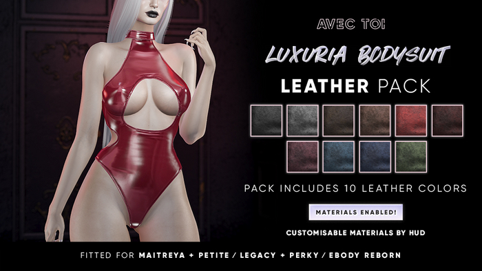 AVEC TOI - Luxuria Bodysuit LEATHER PACK