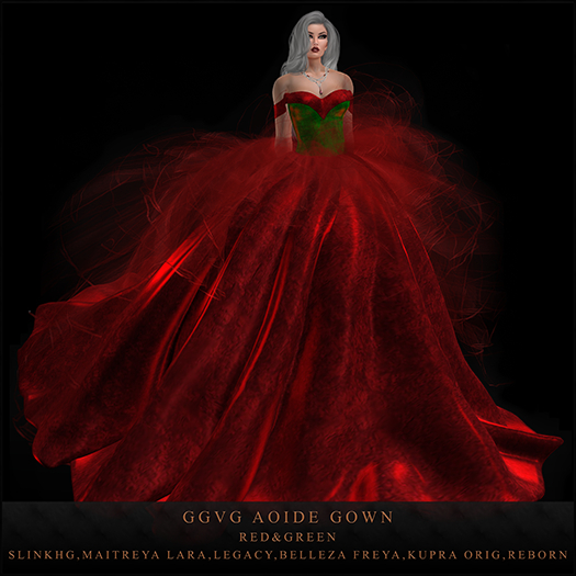 GGVG AOIDE GOWN RED&GREEN