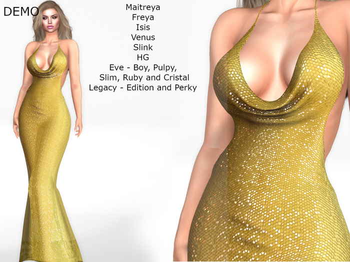 ~PP~ DEMO Sequined Jacque Gown - Goddess