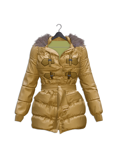 VINYL - Chestnut Puffer Coat Pak Yellow