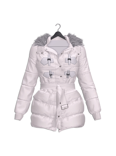 VINYL - Chestnut Puffer Coat Pak White