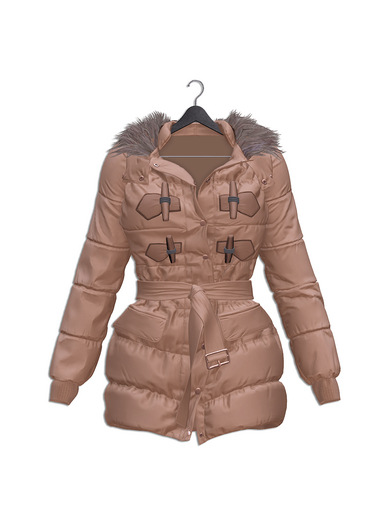 VINYL - Chestnut Puffer Coat Pak Tan