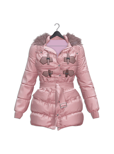 VINYL - Chestnut Puffer Coat Pak Pink