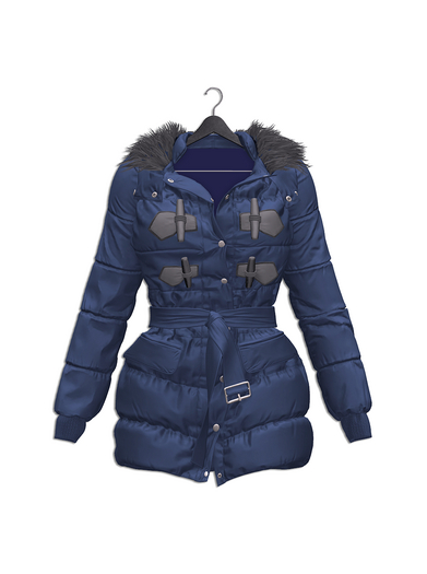 VINYL - Chestnut Puffer Coat Pak Navy