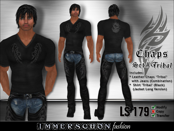 Immerschoen Man - Chaps Set #Tribal