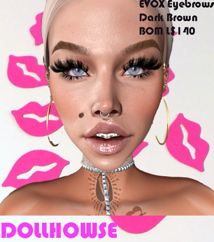 Second Life Marketplace - EVOX EYEBROWS DARK BROWN BOM