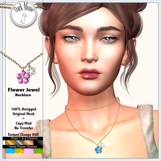 *DM* Flower Jewel Necklace