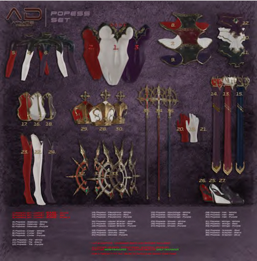 02 RARE Popess CORSET Red [AD]
