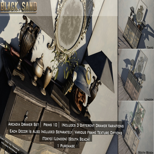 Black . Sand ▶Arcadia Drawer Set◀