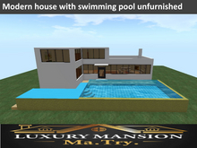 Modern house with swimming pool unfurnished