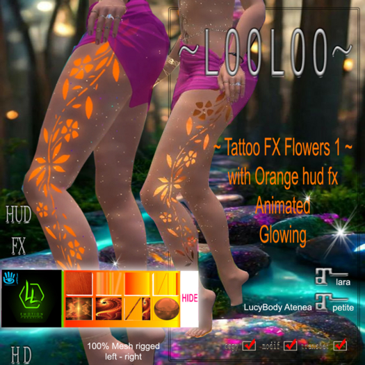 ! TATTOO FLOWERS 1 [FX ]  ~ LOOLOO FX ~